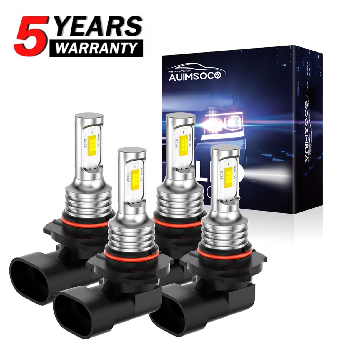 For Toyota Camry 2007-2018 4pc Combo LED Headlight Blubs Kit High&Low Beam 6000K