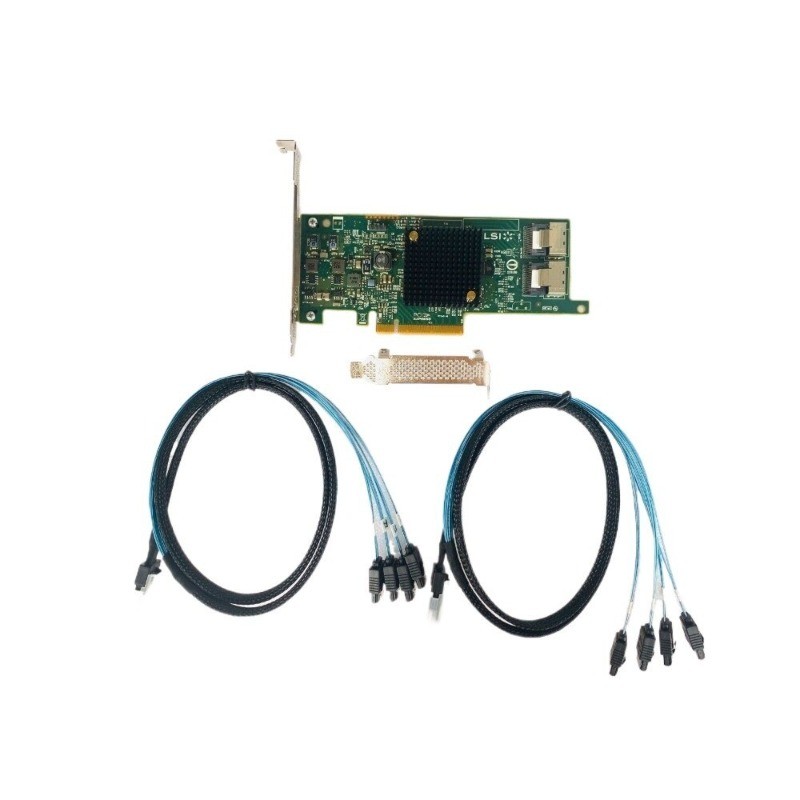 LSI 9207-8i 6Gbps SAS HBA FW:P20 IT Mode ZFS FreeNAS unRAID 2* SFF-8087 4*SATA
