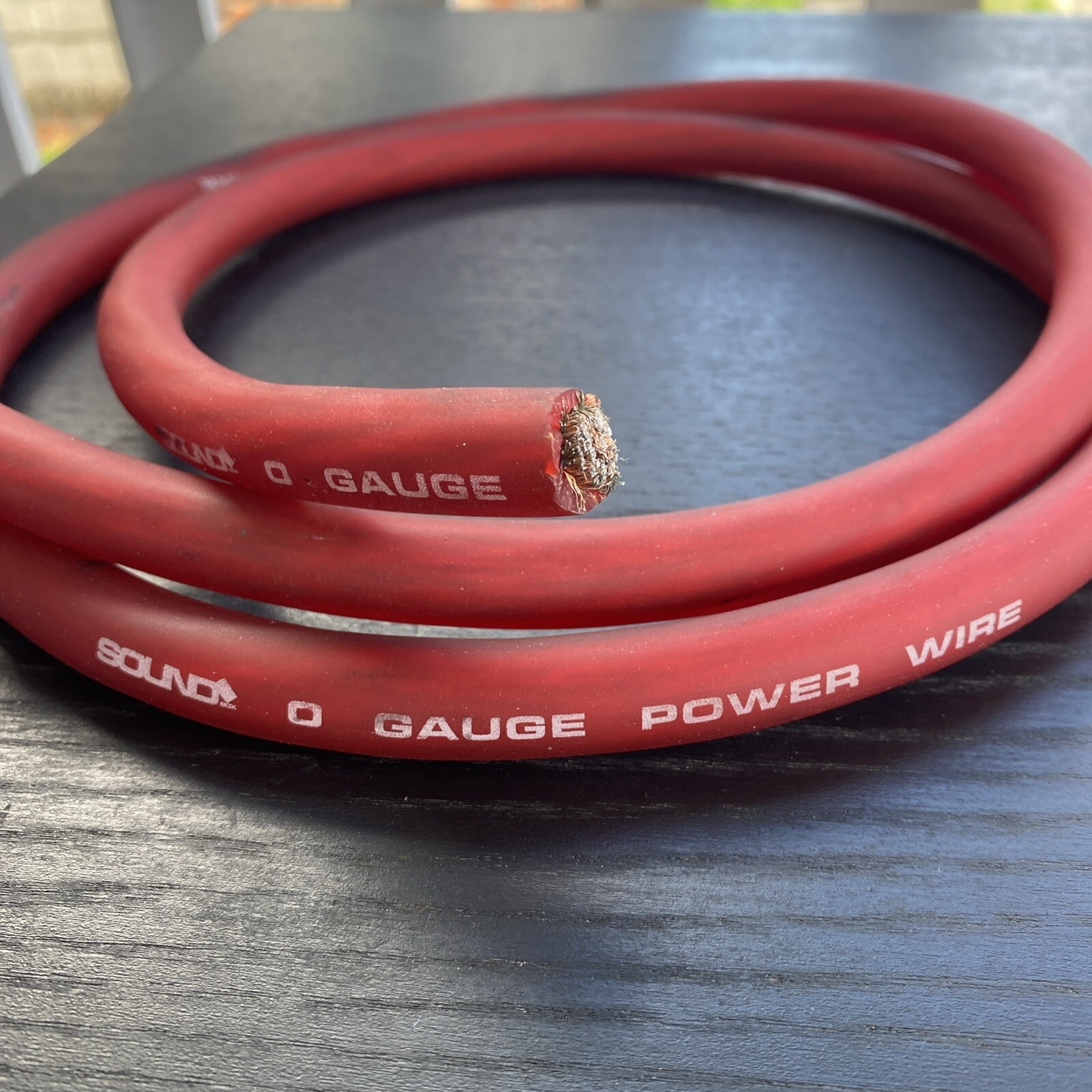 4 Ft 7 In 0 Gauge Oversized RED Power Ground Wire Soundbox