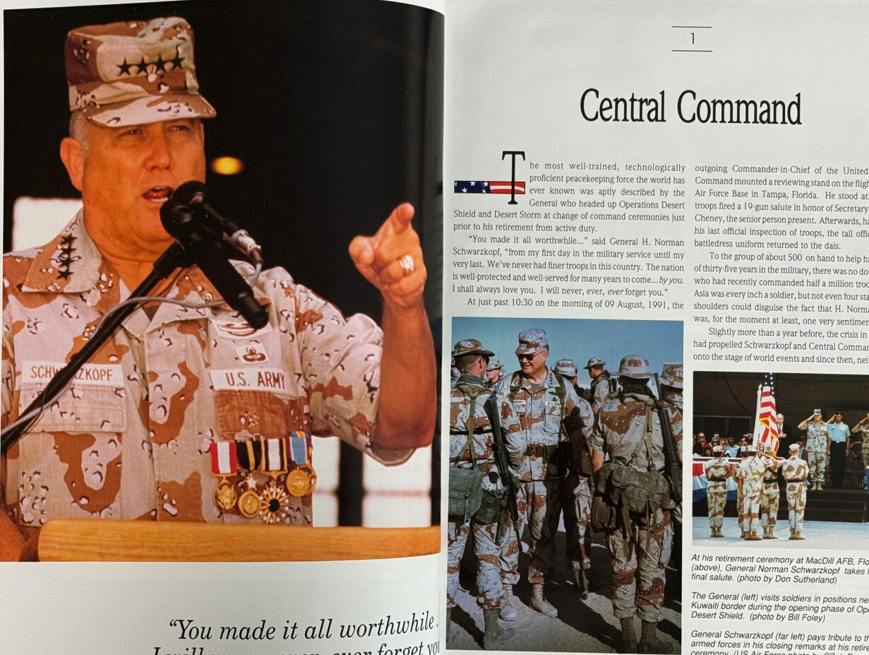 The Shield & The Storm Hardback Leather Military Book Op. Desert Storm 1990-1991