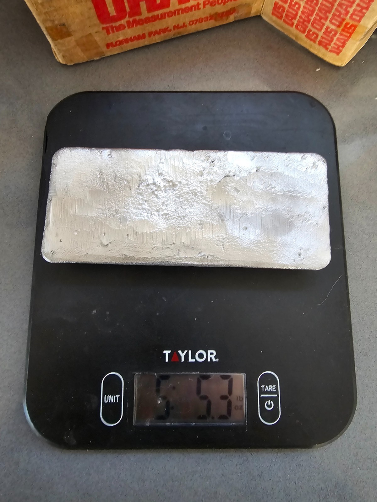 Hard Cast Lead Alloy Ingot 5.33 lb Bullet Casting 5% Antimony 13% Tin XRF