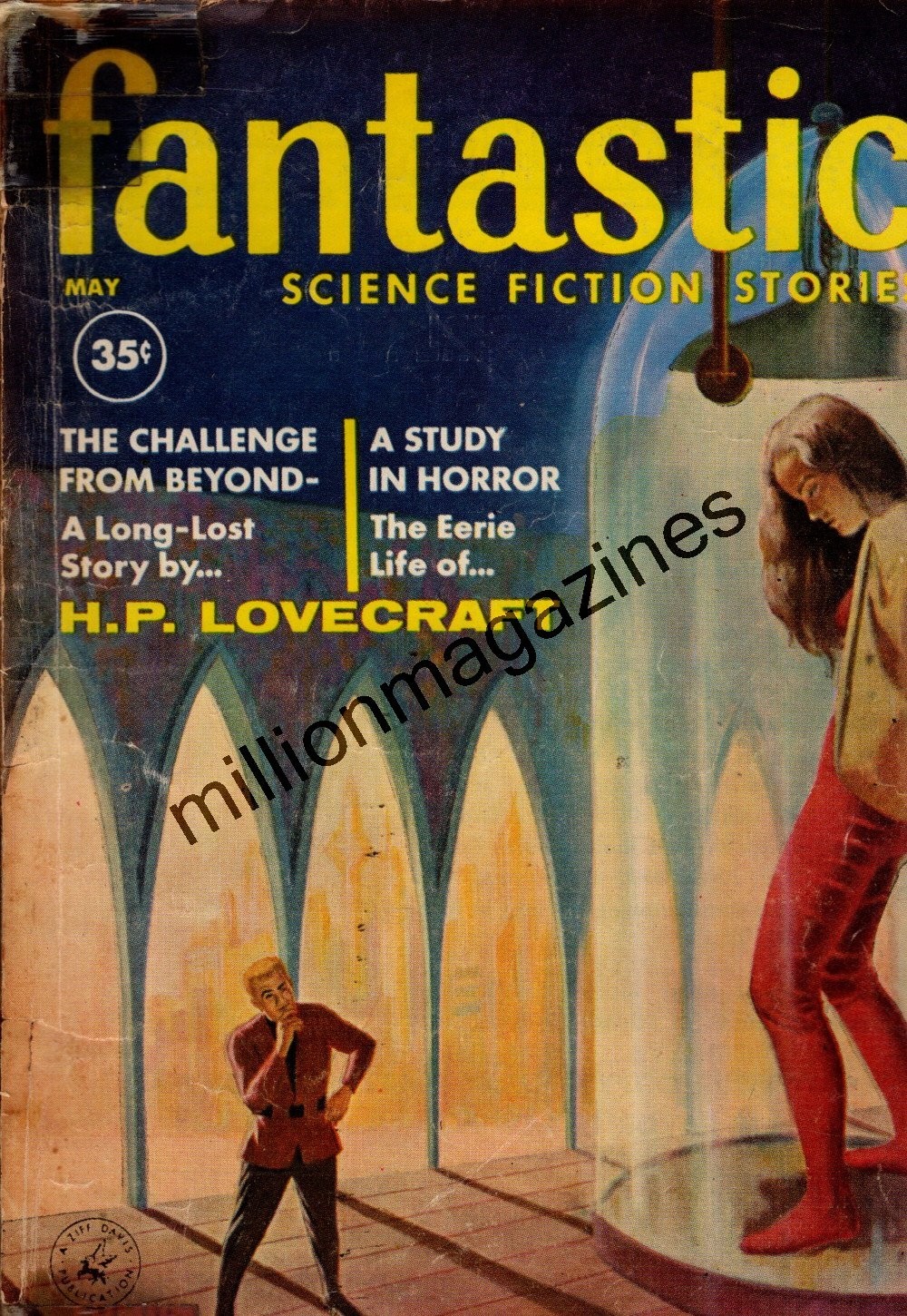1960 Fantastic Science Fiction May - Lovecraft - Challenge from Beyond; Horror
