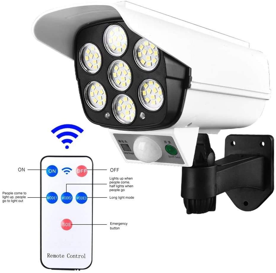 Outdoor Home Security LED Flash Light Solar PIR Motion Sensor Dummy Camera Shape