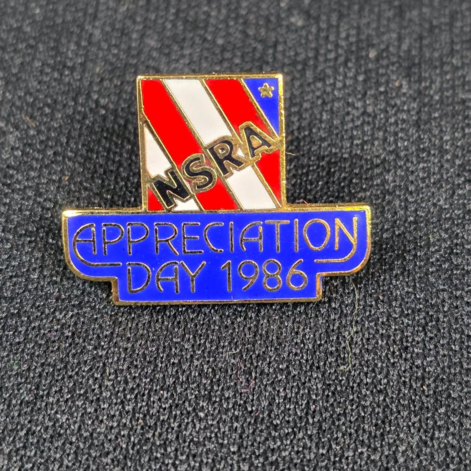 Vintage NSRA Appreciation Day 1986 Hard Enamel Lapel Pin