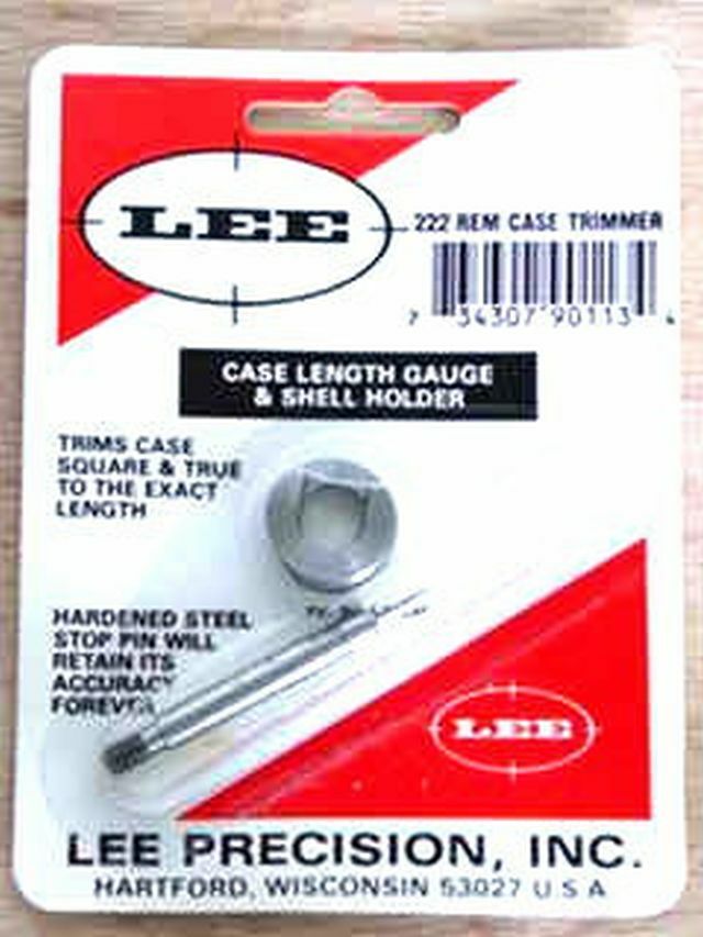 90113 LEE CASE LENGTH GAUGE & SHELLHOLDER - 222 REMINGTON - NEW - FREE SHIP
