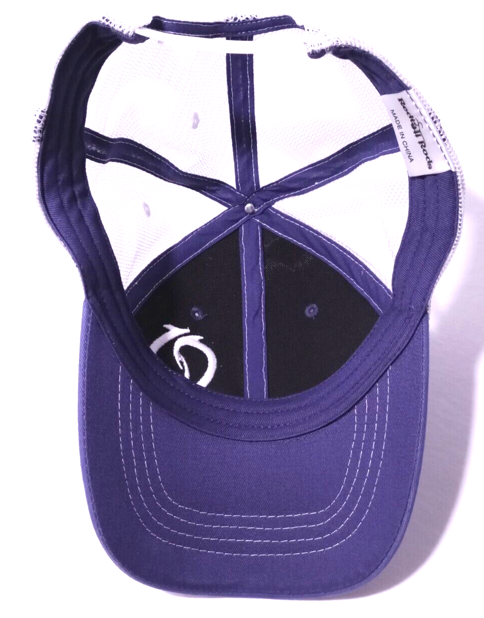 Redtail Rods Hat Cap Adjustable Purple Mesh Back Snapback Embroidered Canvas