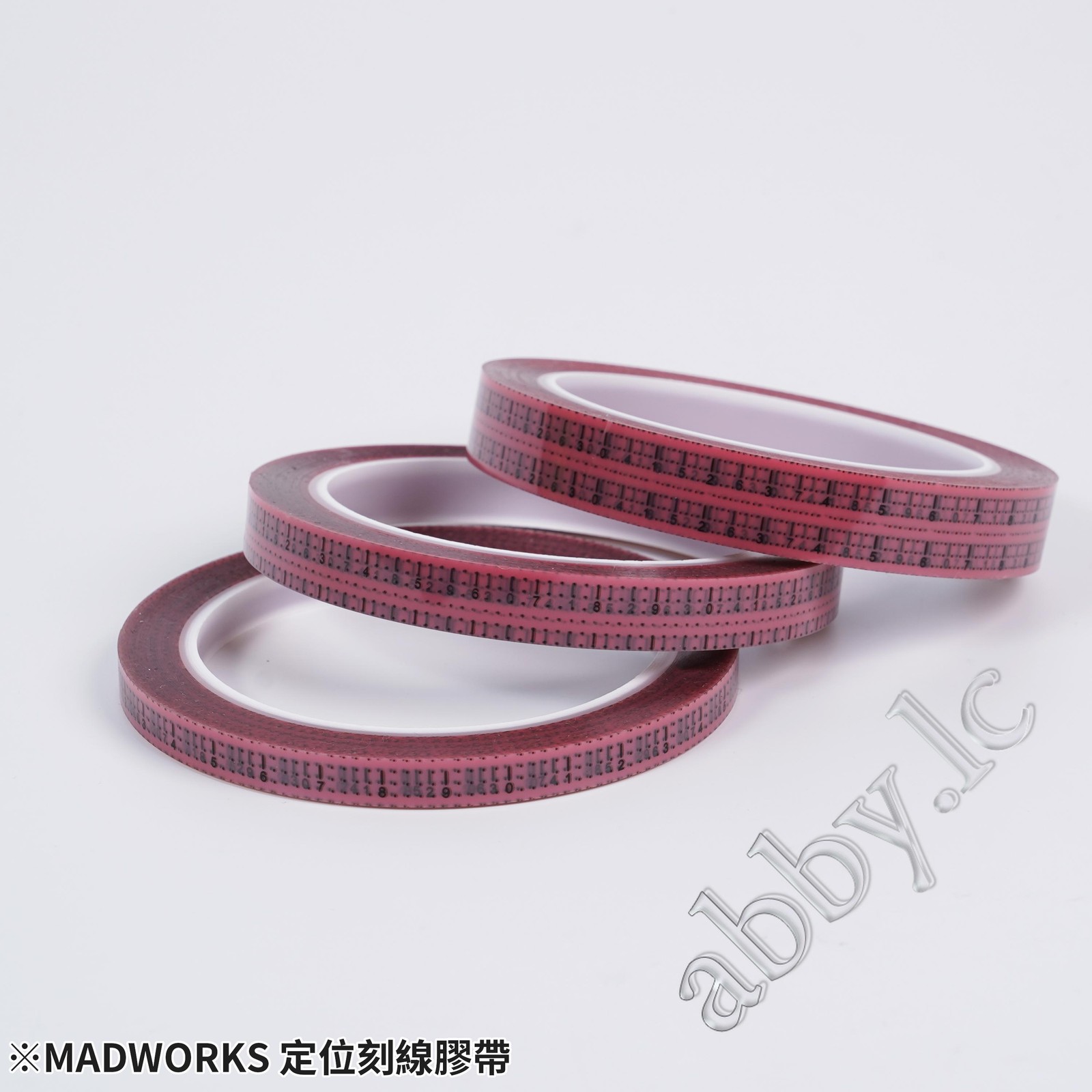 Madworks Carving Guide Tape with Scale Width 8/12/16 mm Len 30M THK 0.12mm Pink
