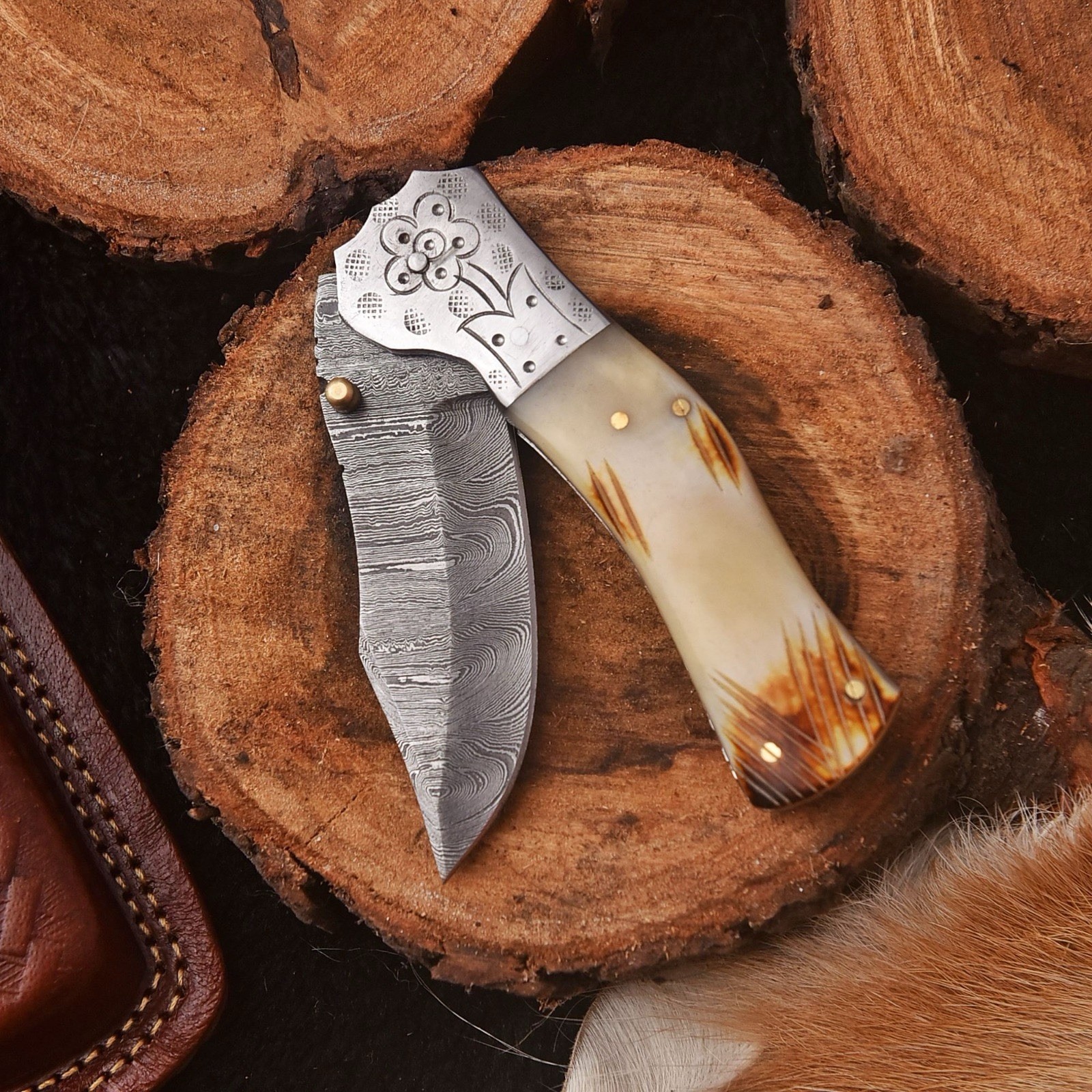 Custom Made Handmade Folding Blade Pocket Knife Hunting Tactical - Rare Addition