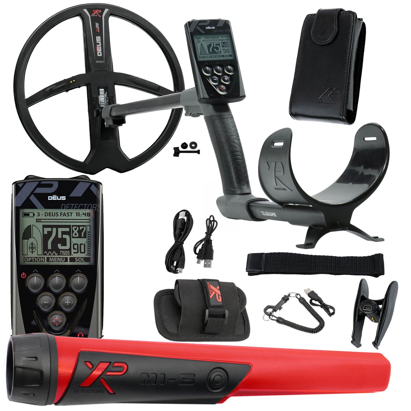 XP Deus Detector with MI-6 Pinpointer, Remote, 11” X35 Coil