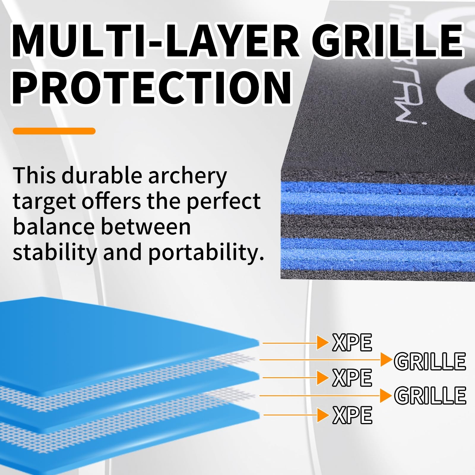 Archery Target XPE Material Compatible with Compound Bow, Longbow, Composite