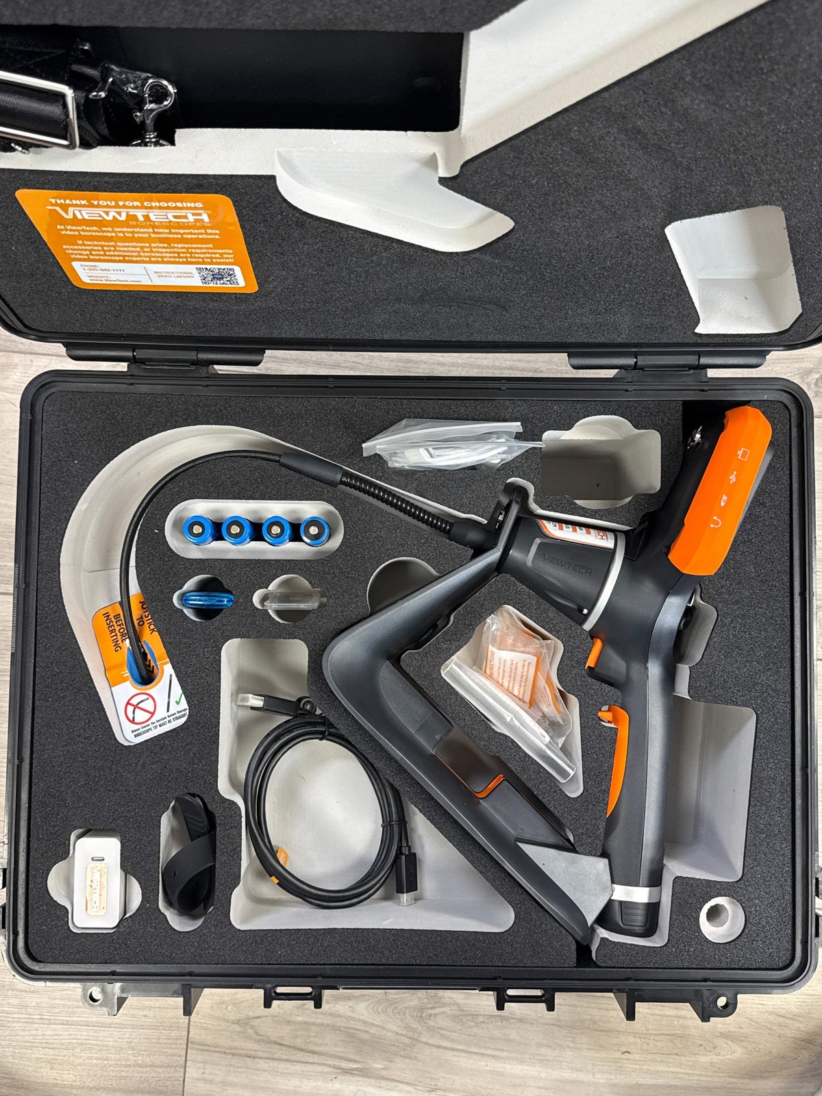 ViewTech VJ-4 Articulating Camera Videoscope Borescope 6mm w/ 64GB SSD