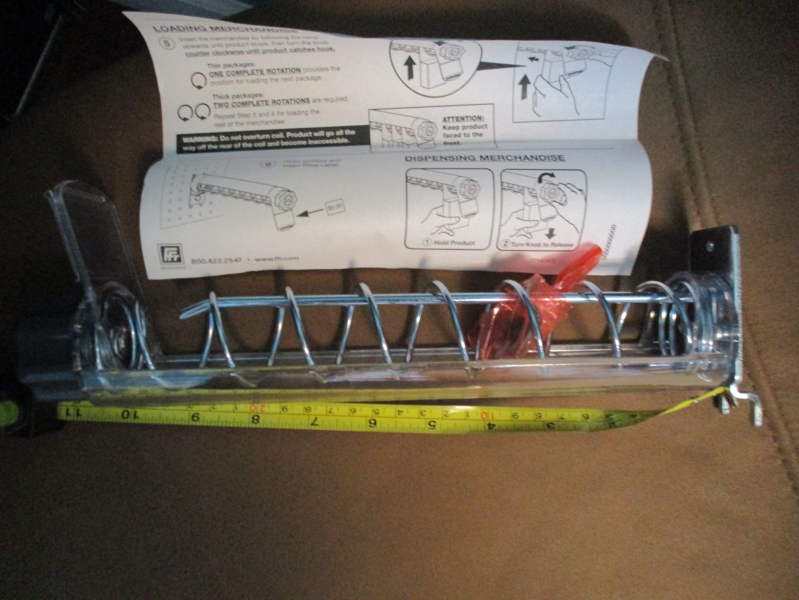 Lot Of 5, 10" Spiral Anti-sweep Peg Hooks, Anti Theft New in box