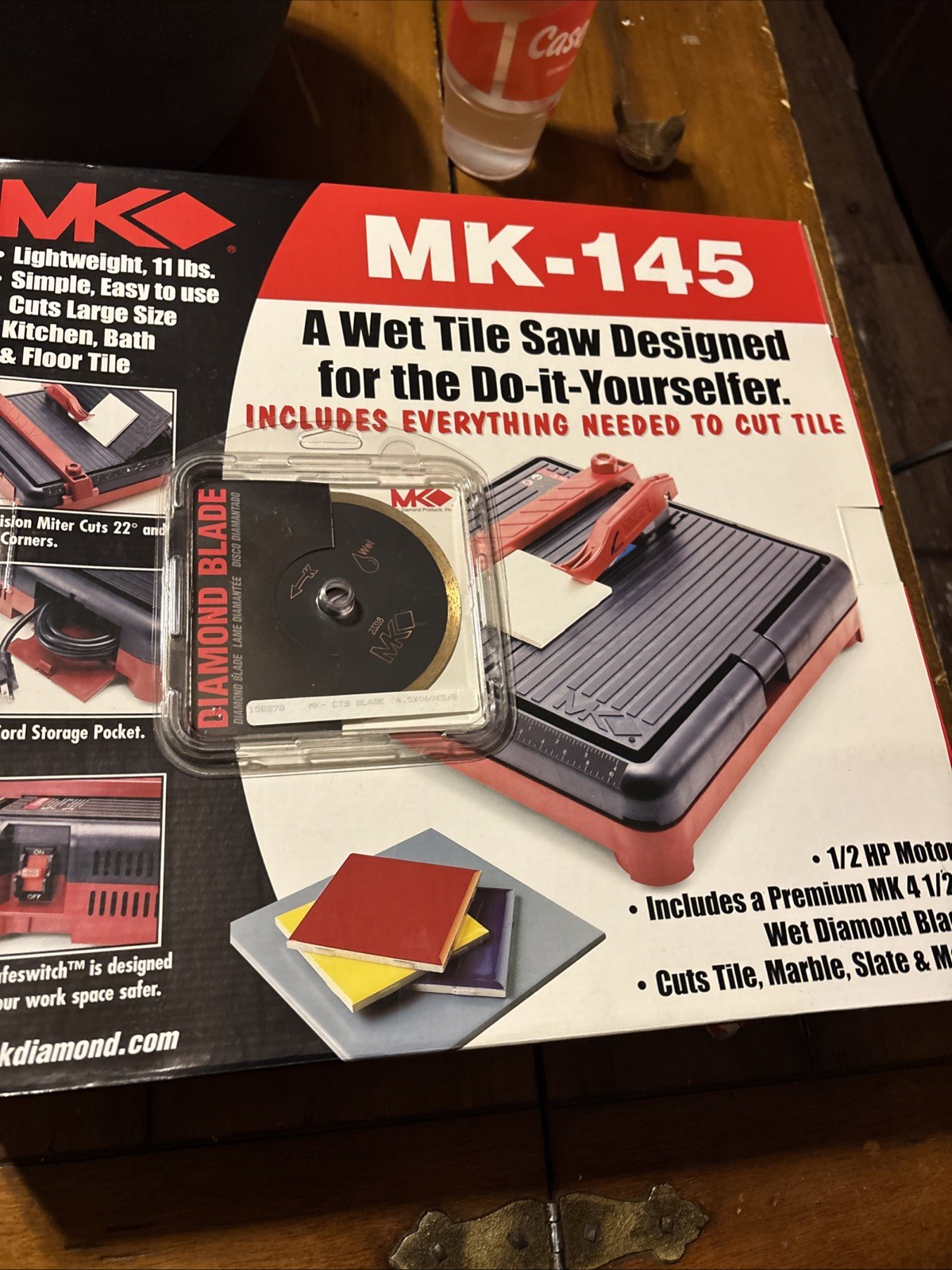 MK Diamond MK-145, 120 V, 4 1/2 in Wet Tile Saw (NOS & Rare) Marble, Slate &More