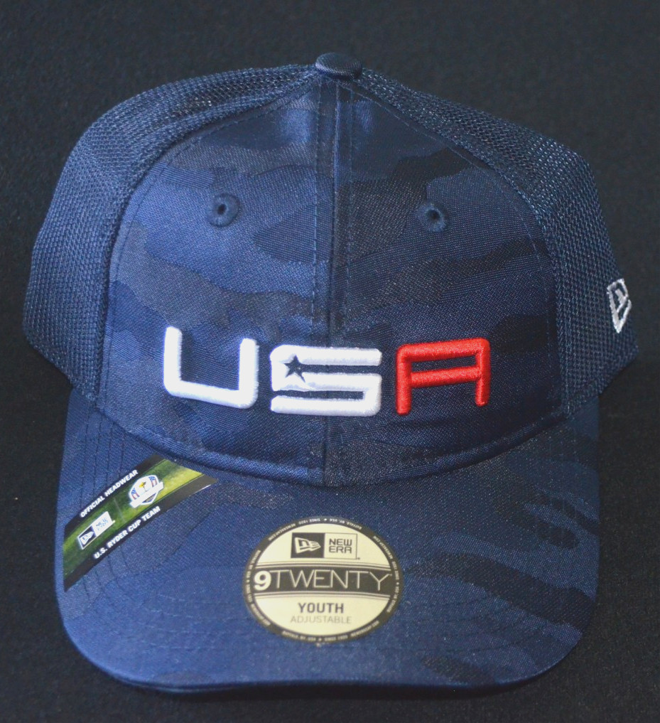 New Era USA Ryder Cup Team 9Twenty Adjustable 2020 Youth CAMO Golf Hat