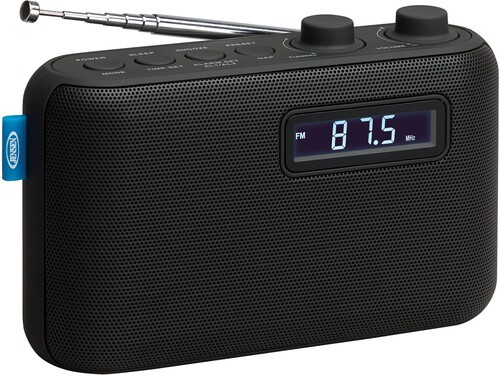 Jensen SR-50 Portable AM/FM Digital Radio with Dual Alarm (Black) [New ] Black