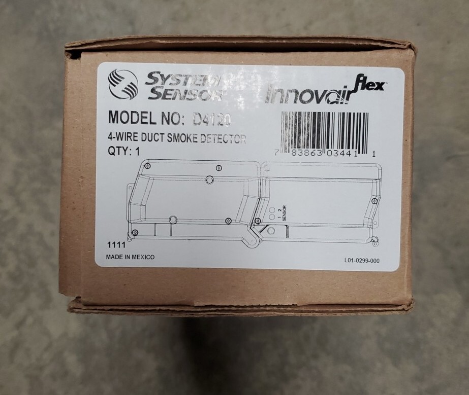 System Sensor D4120 4 Wire Photoelectric Duct Smoke Detector