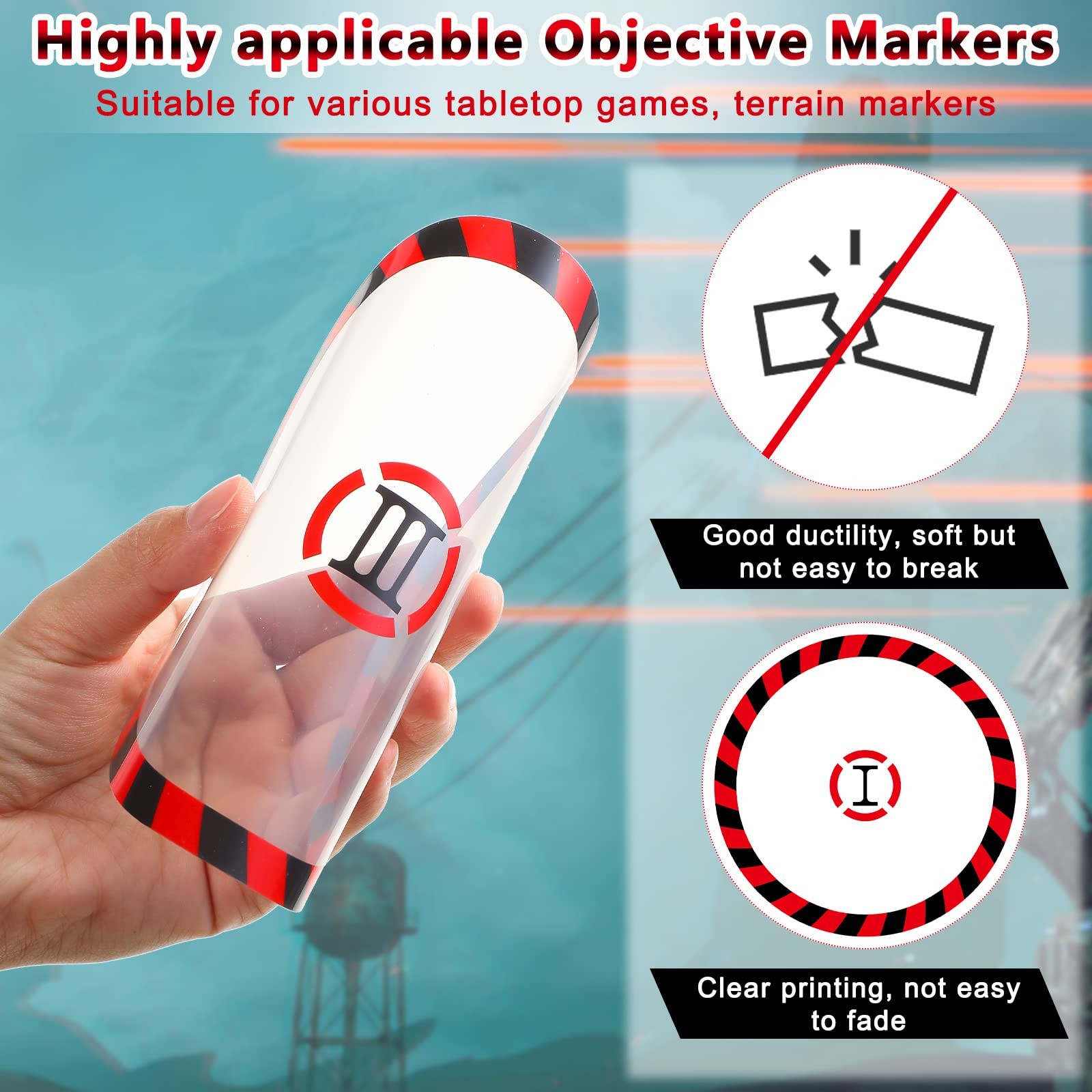 Libima 6 Pcs Objective Point Markers Round PVC Marker Gaming...