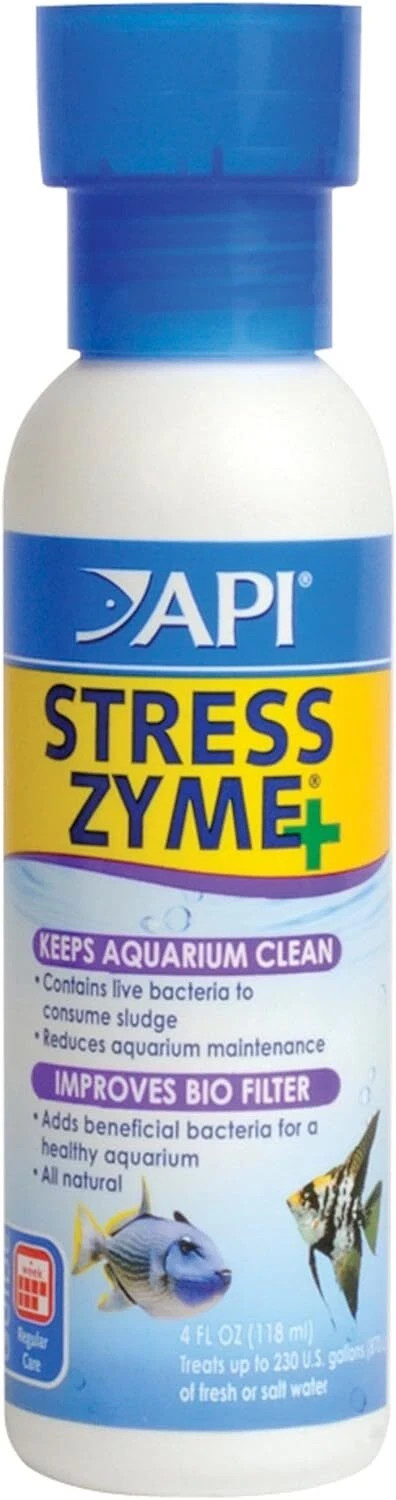 Api Stress Zyme Aquarium Cleaning Solution 4 Oz Freshwater And Saltwater Trea...