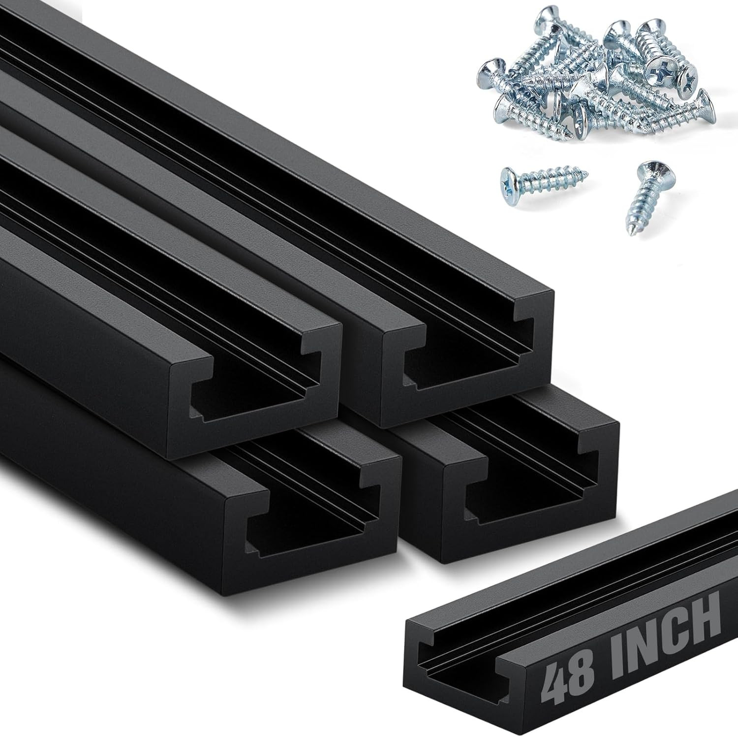 48-Inch Aluminum T Track Set with Mounting Holes for Woodworking Applications