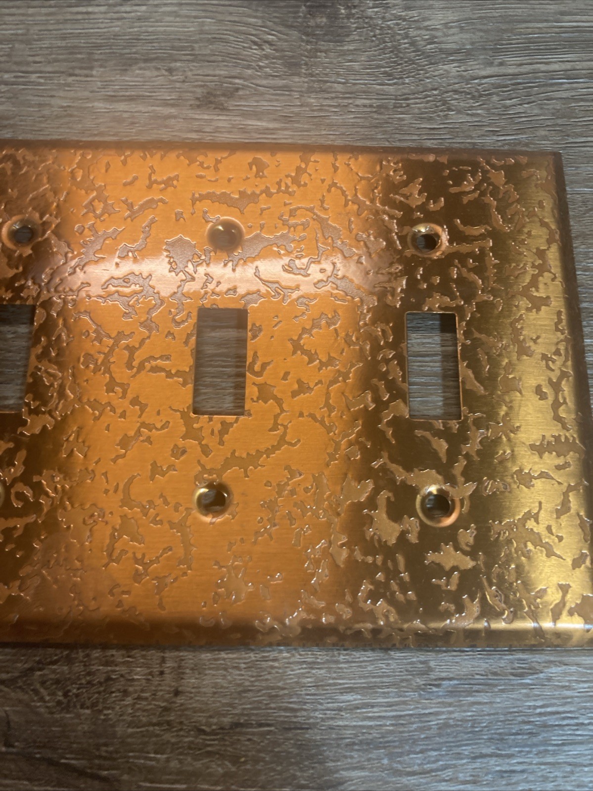5 Gang Vintage Copper Toggle Switch Cover See Notes