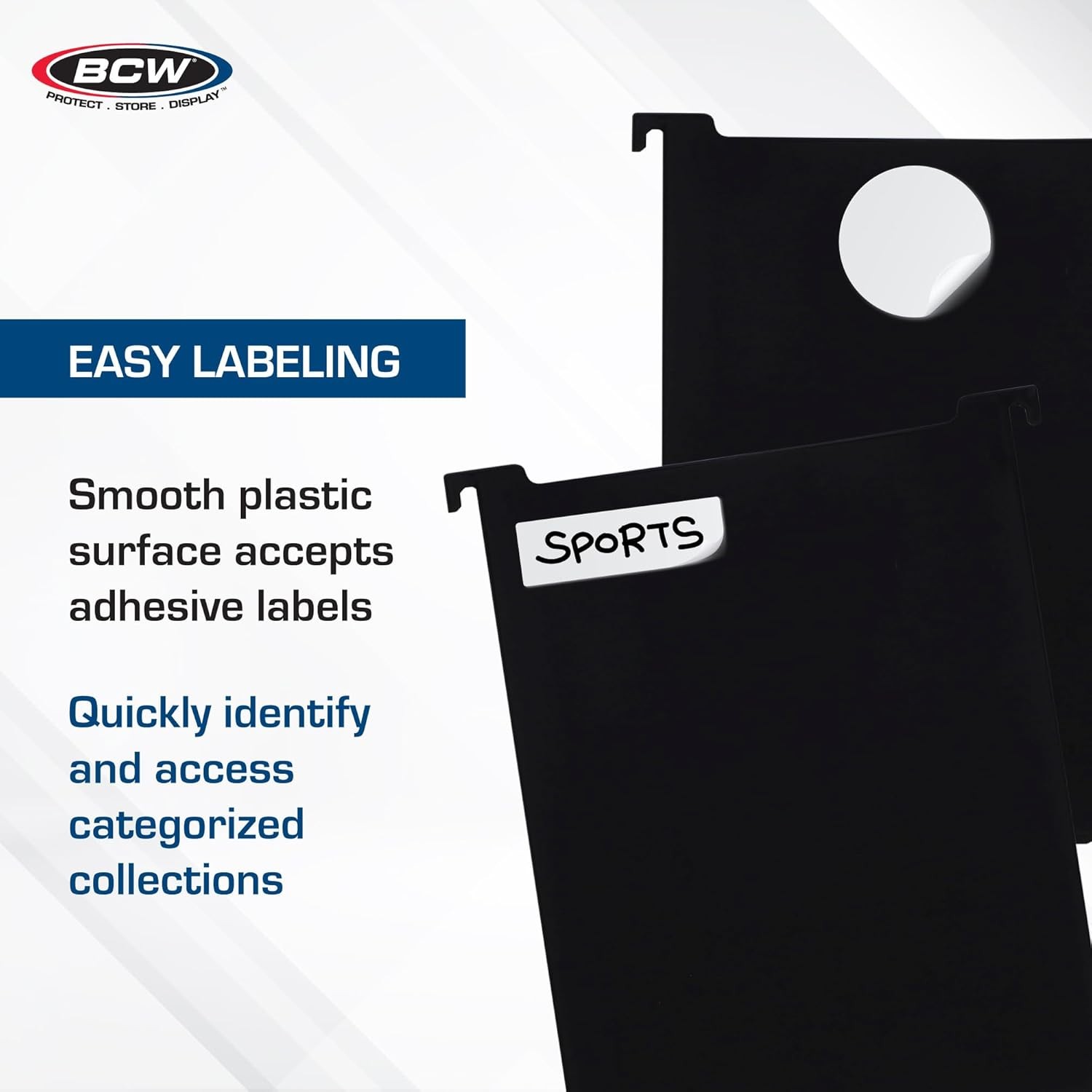 BCW Magazine Bin Partitions 3-Pack Black Plastic