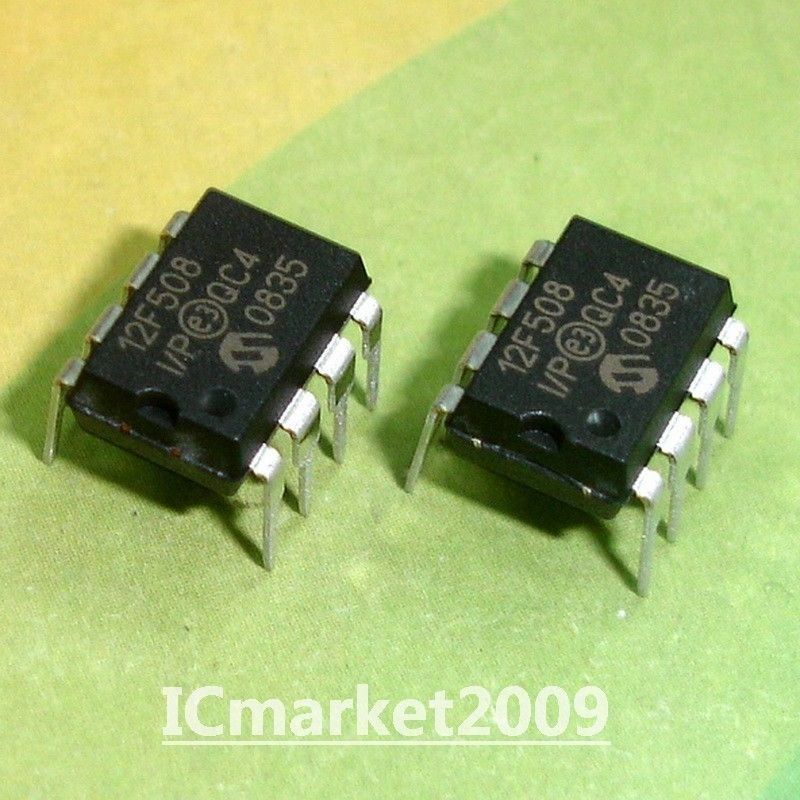 10 PCS PIC12F508-I/P DIP-8 PIC12F508 12F508 8-Bit Flash Microcontrollers Chip IC