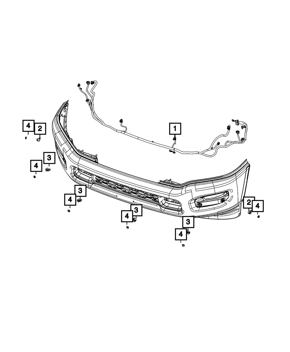 Genuine Mopar Front Fascia Wiring 68377332AD