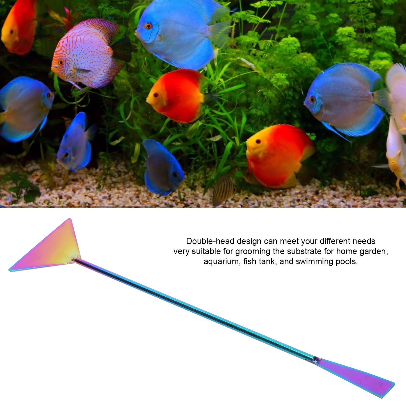 32cm Aquarium Long Sandatula Stainless Steel Fish Tank Sand Soil Substrate BEA