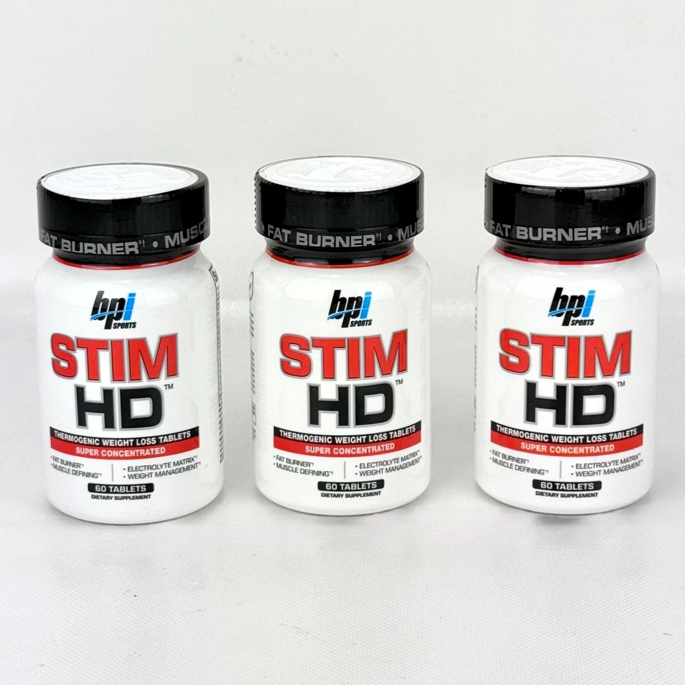 Lot of 3 BPI Sports Stim HD Thermogenic Weight Loss Fat burner Muscle Defining