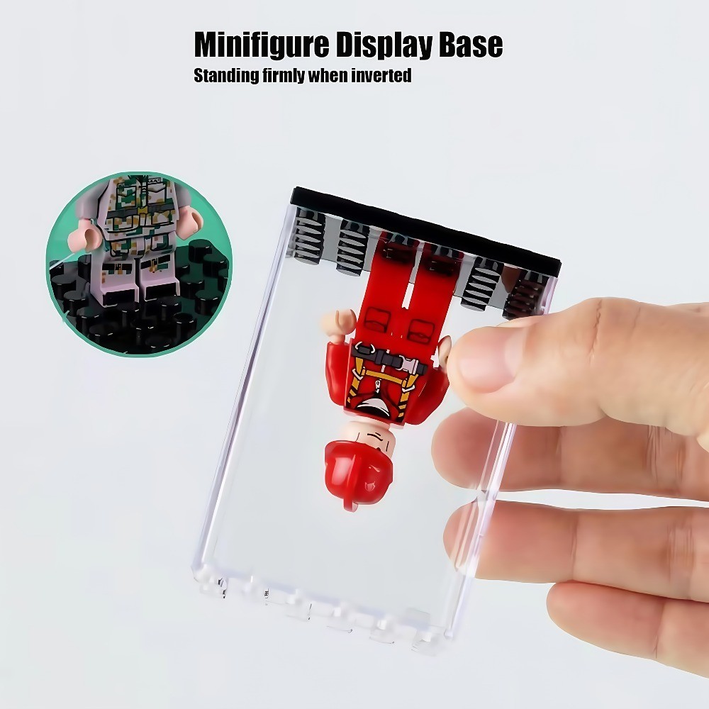 20Pcs Clear Acrylic Minifigure Display Case, Stackable Figure Storage Boxes