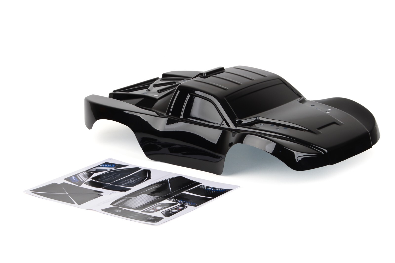 Custom Clipless Body Solid Black for Traxxas Slash 1/10 Truck Car Shell