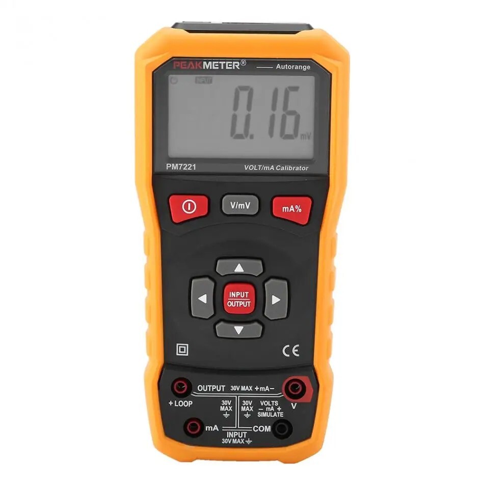 PEAKMETER Digital Process Calibrator 24mA Signal Generator Current Voltage Meter