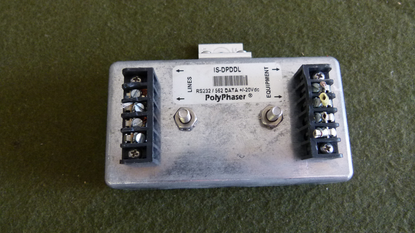 Polyphaser IS-DPDDL RS232/562 DATA +/20VDC Impulse Suppressor/Protector