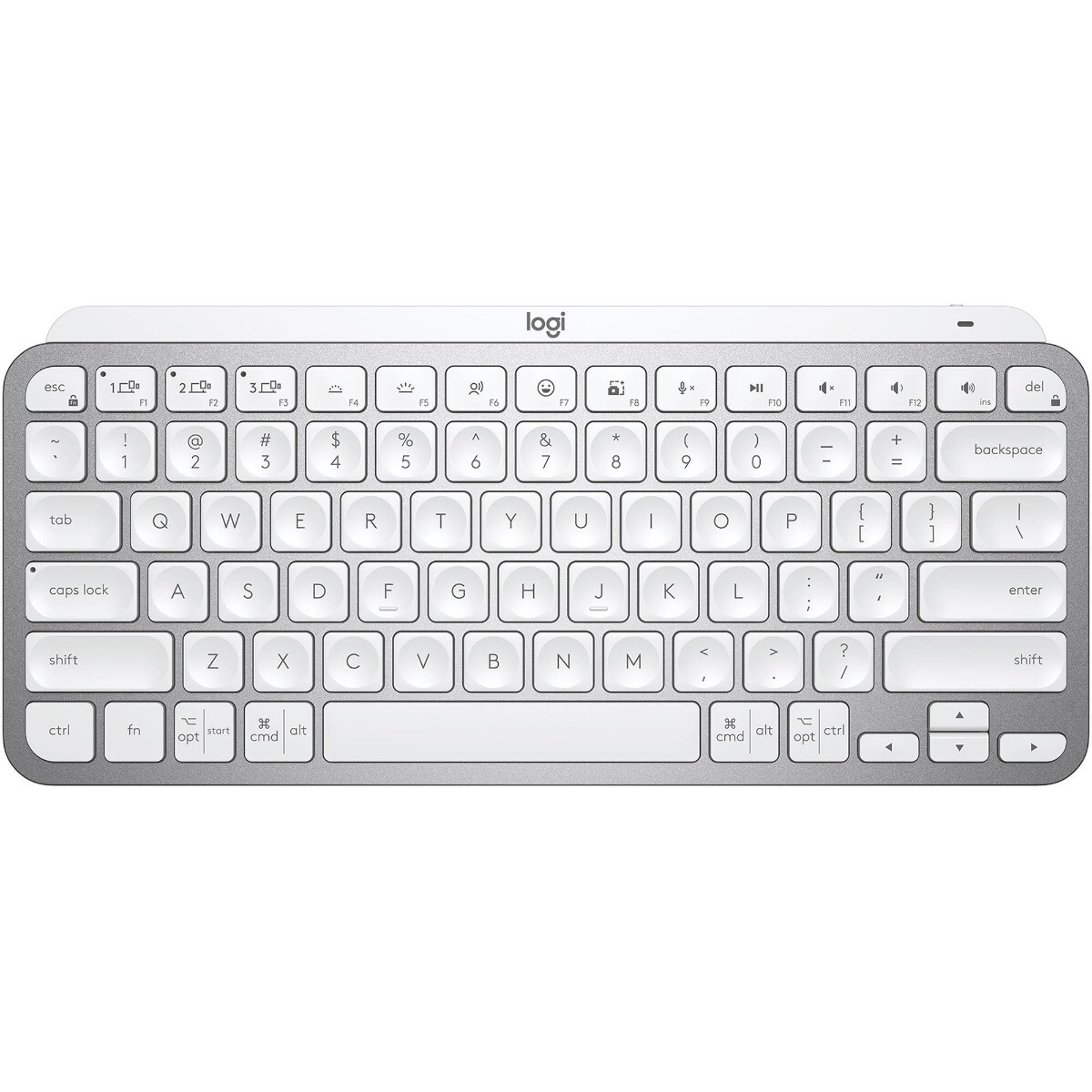 Logitech MX Keys Mini For Mac Minimalist Wireless Illuminated Keyboard - Pale...