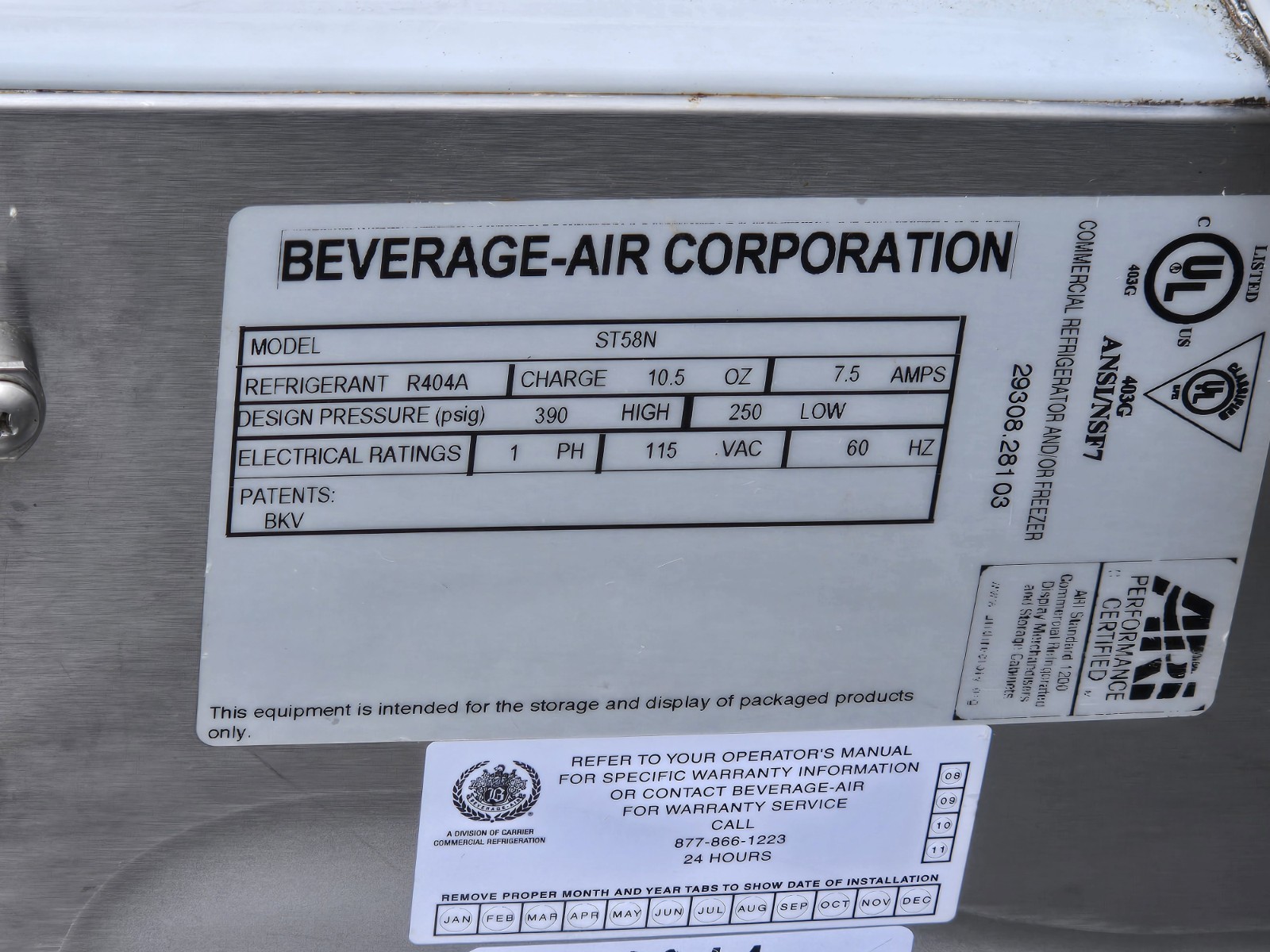 Milk Cooler Beverage Air ST58N 115V