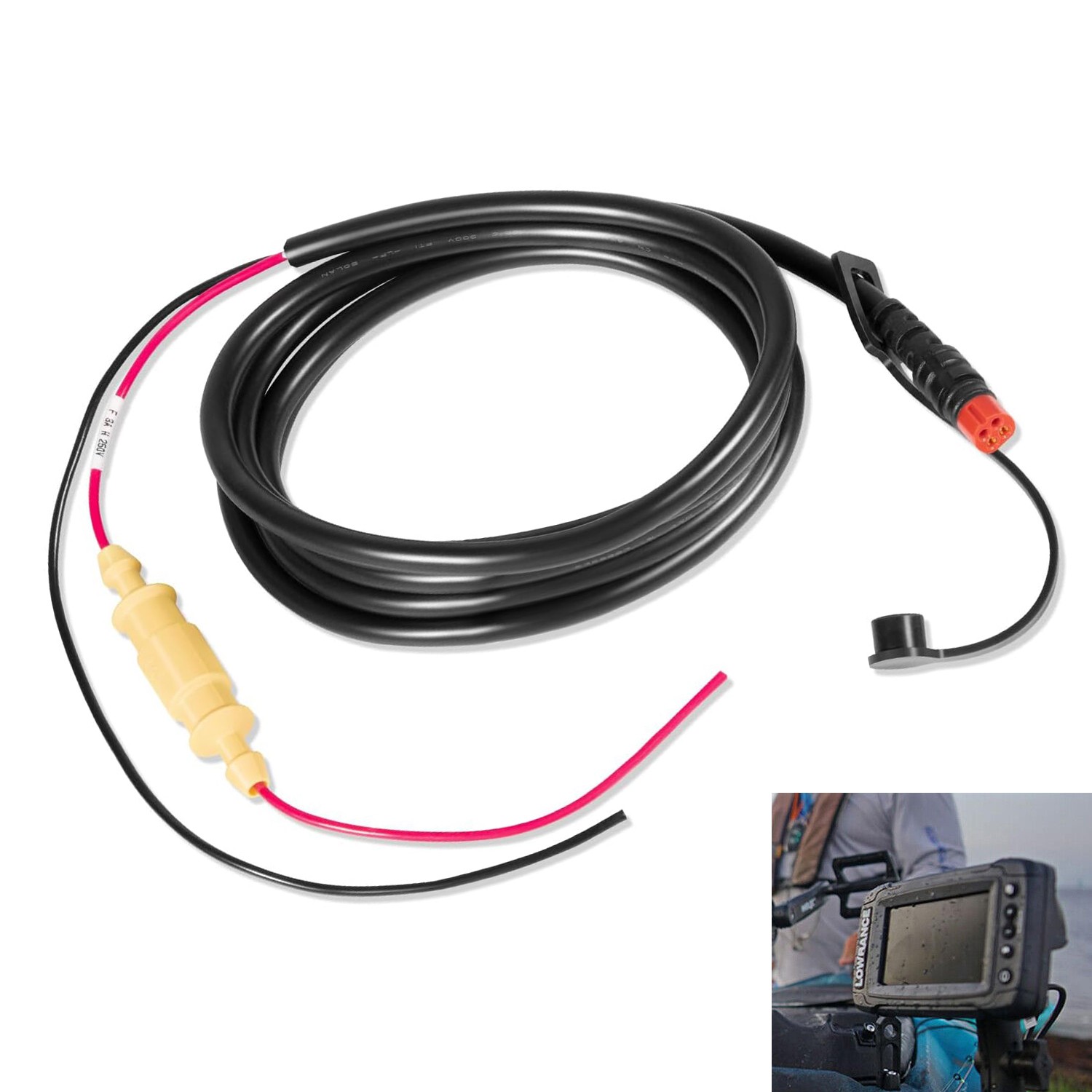 Replace for Garmin 010-11678-10 Echo Series 4-Pin Power Cord Cable 6 ft.(1-4/5m)