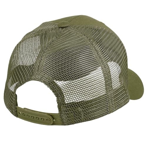 Trucker Hat Baseball Cap Structured Plain Design 6 One Size 1pk Army Green