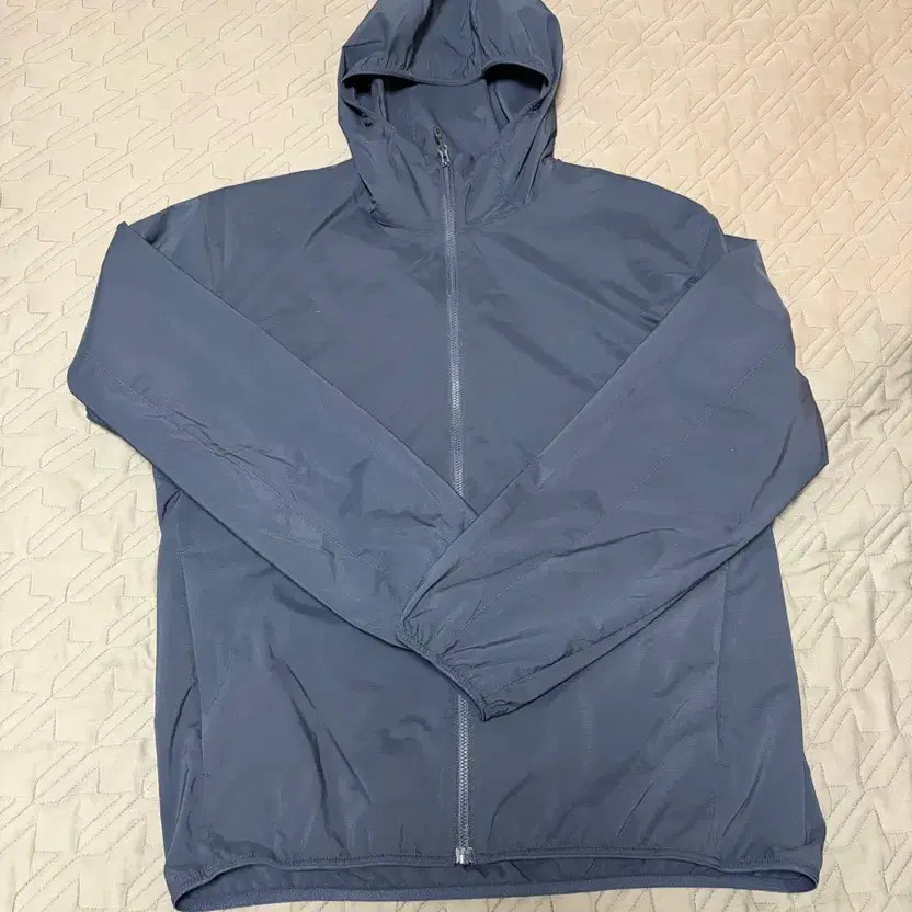 Navy S Size Pocketable UV Protection Parka Windbreaker