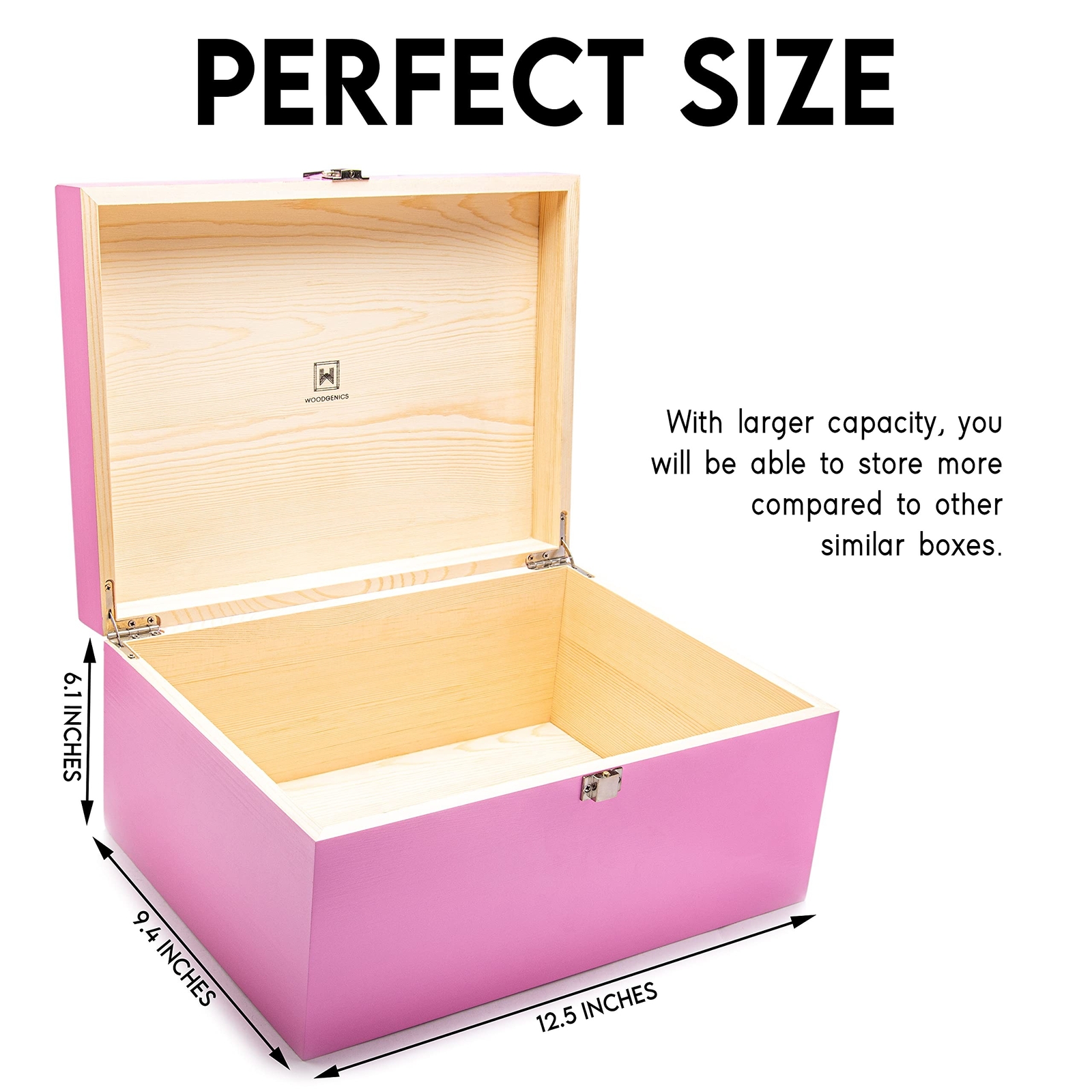 Wooden Gift Boxes - Large Memory Box For Keepsakes, Decorative Boxes With Lid...