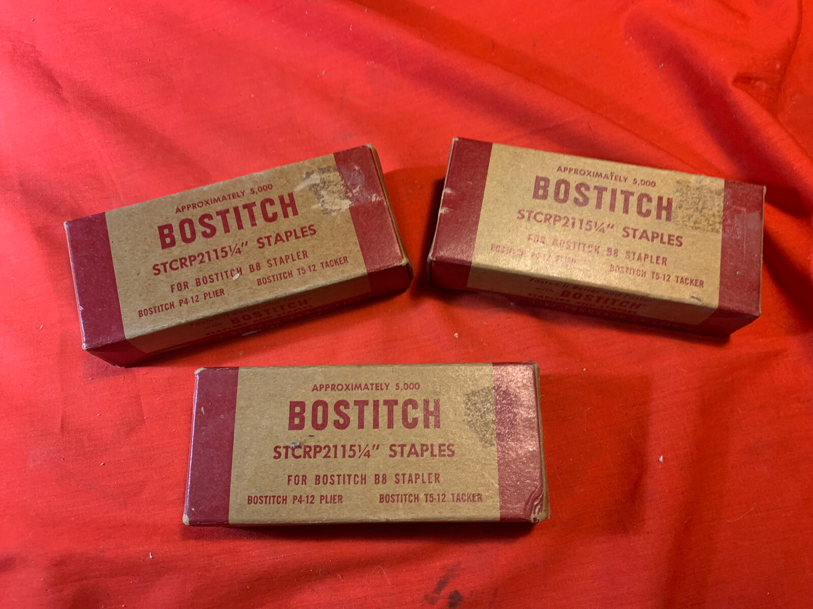 VINTAGE Bostitch STCRP2115-1/4" Staples for B8 5000 box 3 Boxes