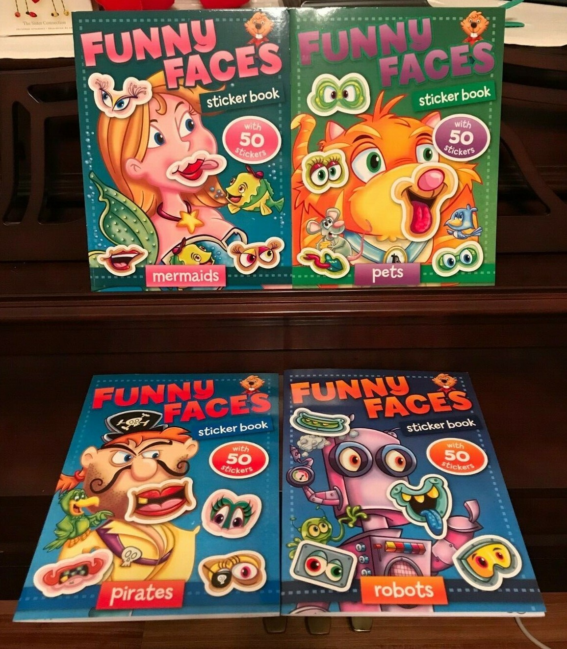NEW ~ VARIOUS ~ "FUNNY FACES" STICKER BOOKS ~ YOU CHOOSE 1 OR ALL ~ 1+ SHIP