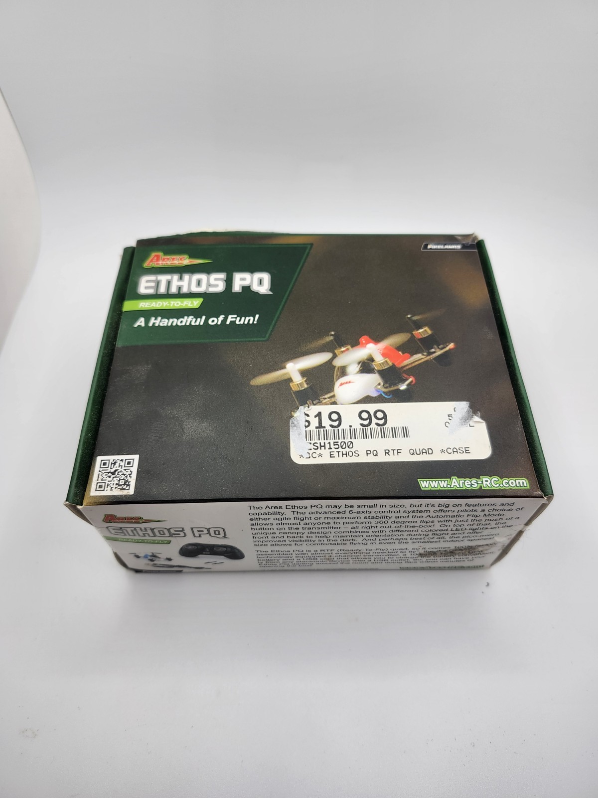 Ares Ethos PQ RC Drone Ready-To-Fly Mini Quadcopter w/ Controller RTF