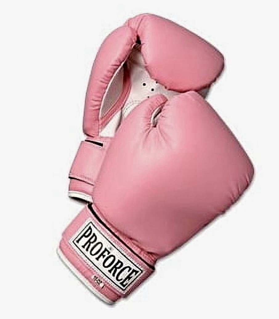 ProForce Adult Unisex Sparring Boxing Gloves - Pink and White