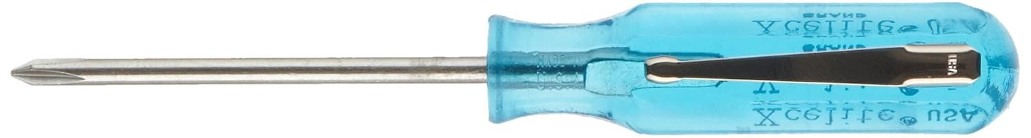 Xcelite P12SV, Phillips Pocket - Clip Style Screwdriver for Recess Head Screws