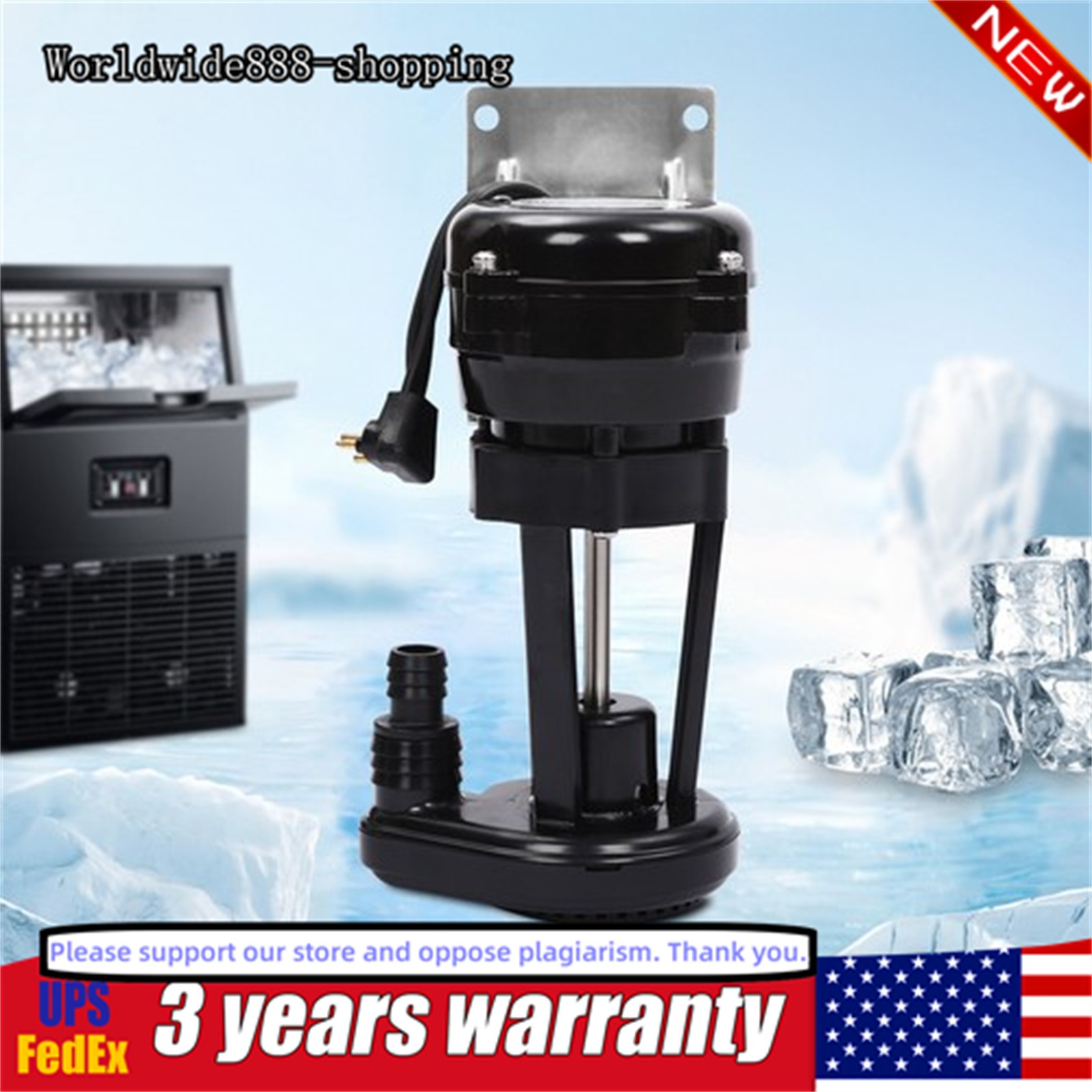 For YSP3PJDVF1 Ice Maker 1450RPM 110V Ice Machine Water Pump Replacement USA