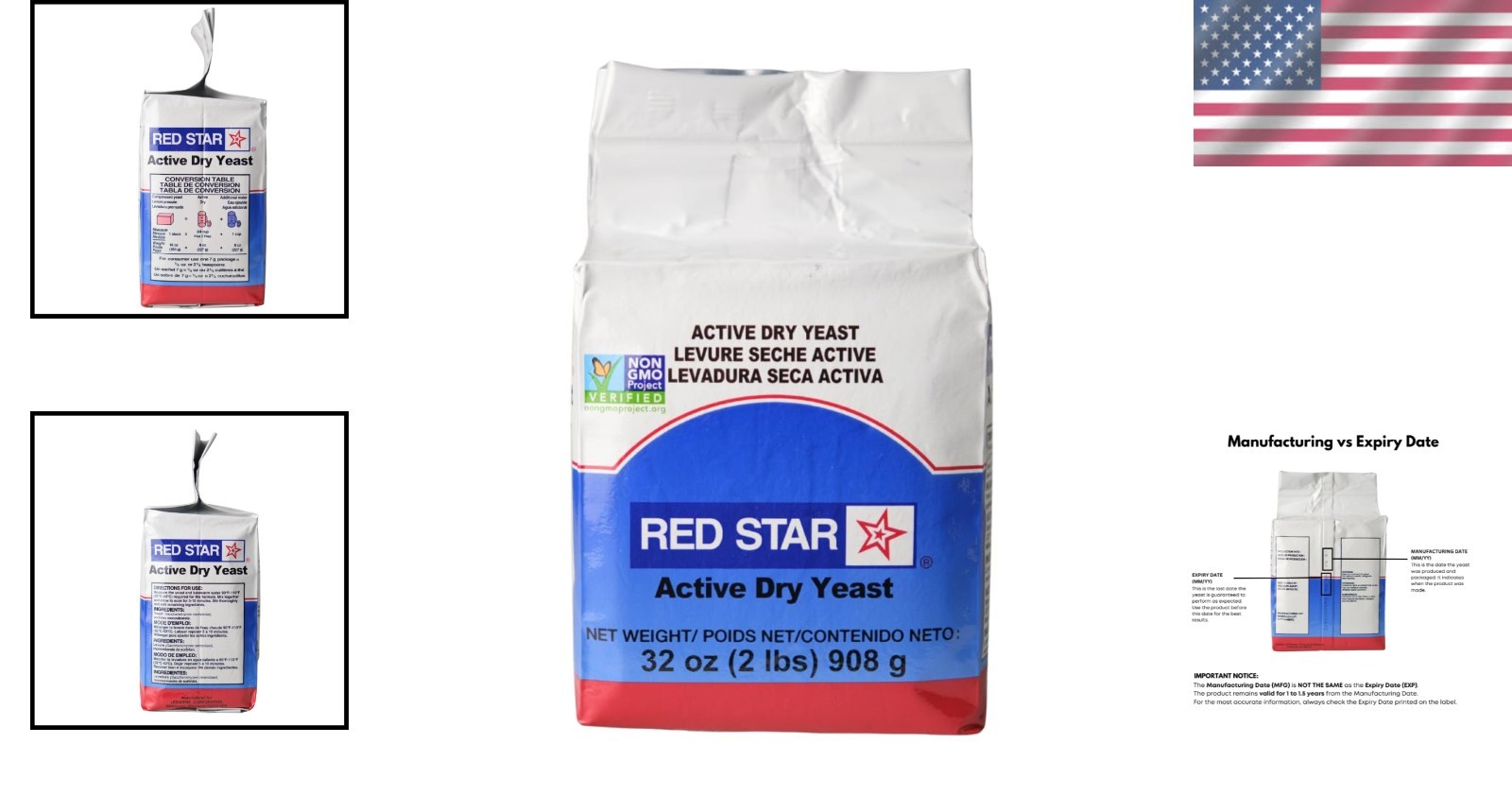 Active Dry Yeast 2 Pound Pouch - Perfect for Baking Masterpieces