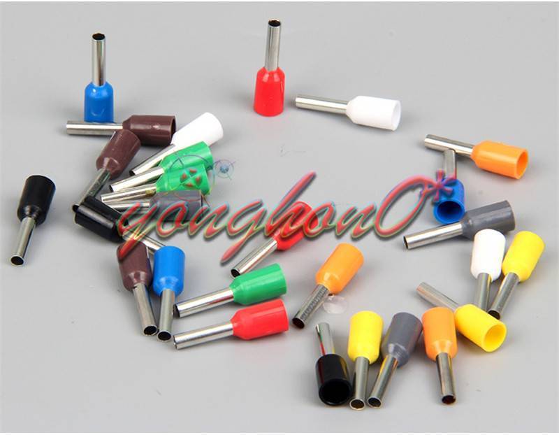 500pcs Insulated Wire Ferrules Cord End Terminals yellow E2508 14 AWG 2.5mm2