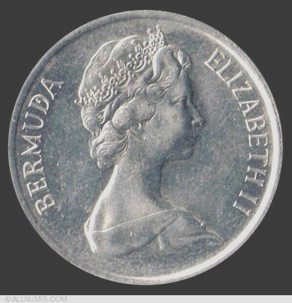 Bermuda 1981 Twenty Five Cents Coin Bird in Flight 25c
