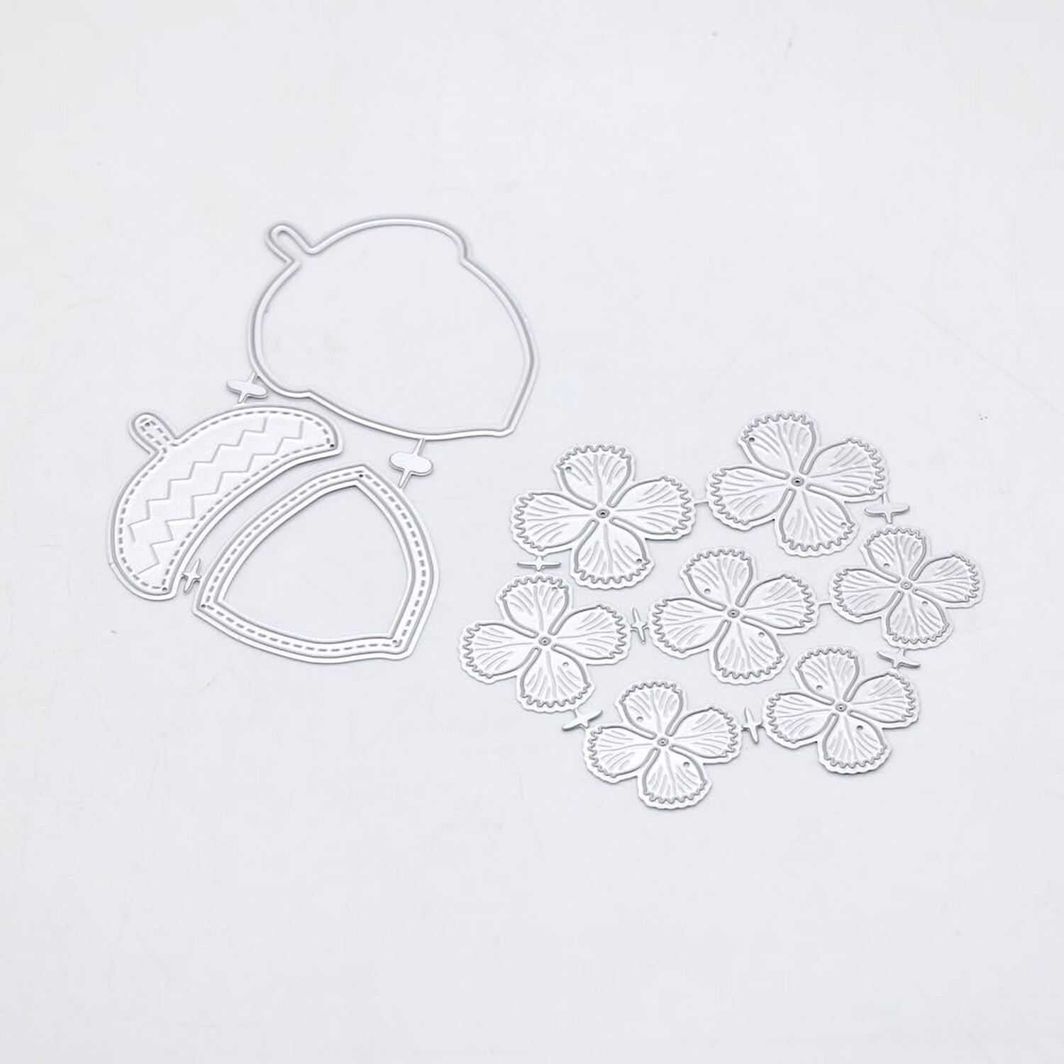 KSCRAFT Acorn Shaker and Frilly Tulip Flower Metal Cutting Dies Stencils for ...