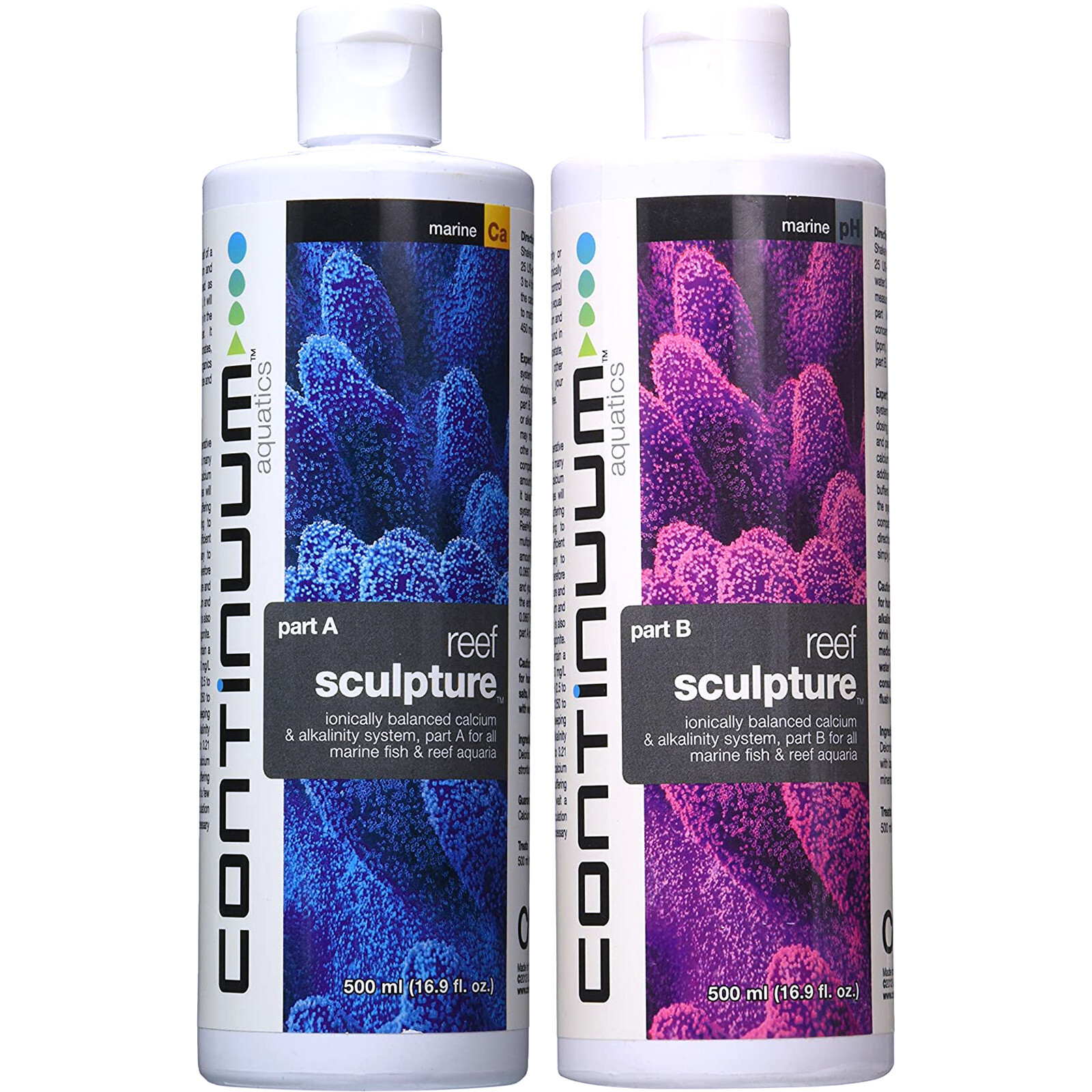 Continuum Reef Sculpture Part A & B Combo Pack 2x 500mL Calcium and Alkalinity
